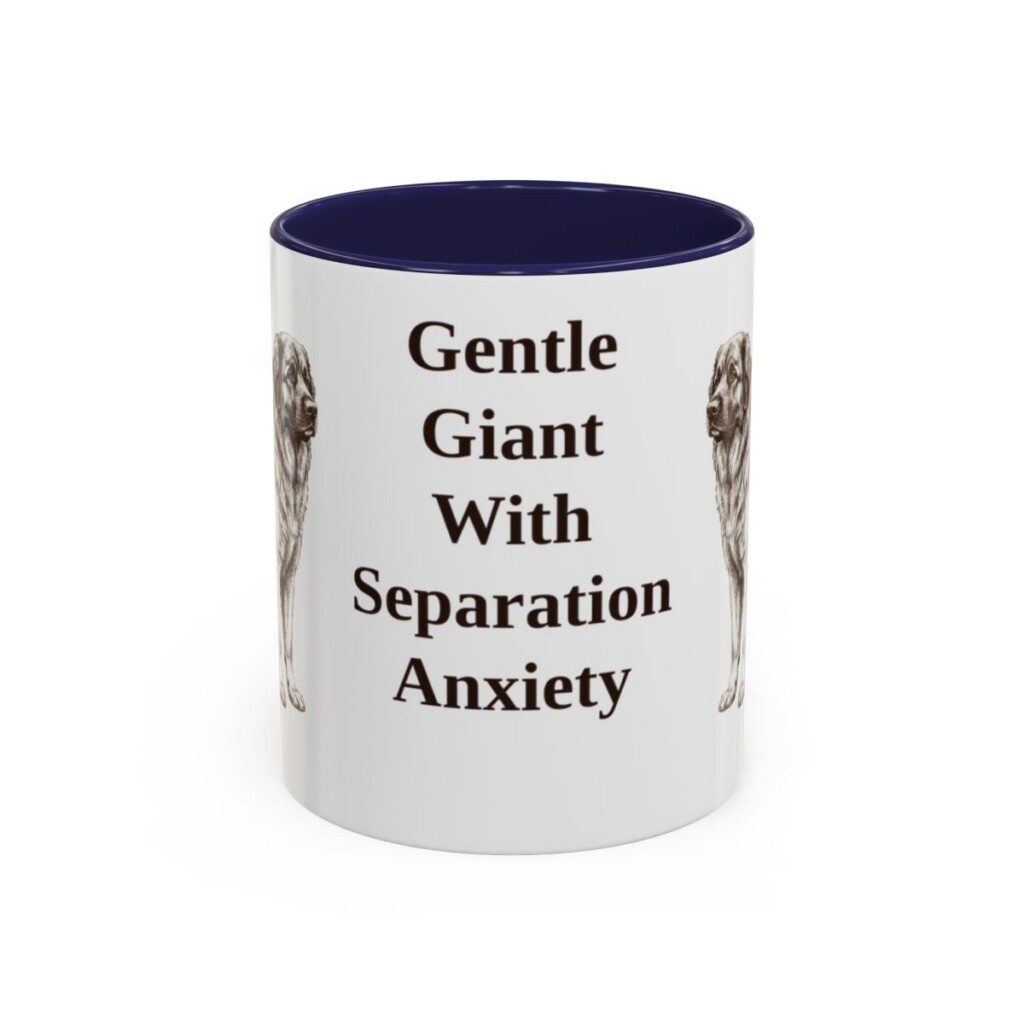 11oz Funny Leonberger Mug, Navy, front view