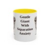 11oz Funny Leonberger Mug, Yellow, front view