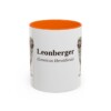 11oz Leonberger Latin Mug, Orange, front view