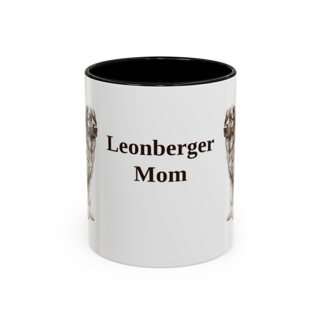 11oz-leonberger-mug-mom-black-front 11oz Leonberger Dog Mom Mug, Black, front view
