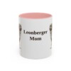 11oz-leonberger-mug-mom-pink 11oz Leonberger Dog Mom Mug, Pink, front view