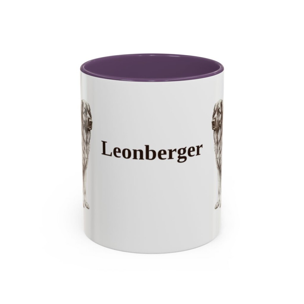 11oz Leonberger Mug, Purple, front view