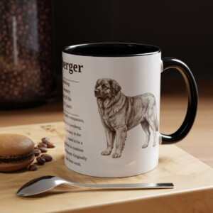 11oz Leonberger Mug, Black, lifestyle photo