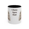 11oz Lhasa Apso Dog Dad Mug, Black, front view