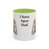 11oz Lhasa Apso Dog Dad Mug, Light Green, front view