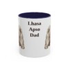 11oz Lhasa Apso Dog Dad Mug, Navy, front view