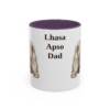 11oz Lhasa Apso Dog Dad Mug, Purple, front view