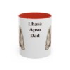 11oz Lhasa Apso Dog Dad Mug, Red, front view