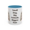 11oz Funny Lhasa Apso Mug, Light Blue, front view