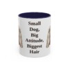 11oz Funny Lhasa Apso Mug, Navy, front view