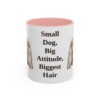 11oz Funny Lhasa Apso Mug, Pink, front view