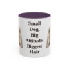 11oz Funny Lhasa Apso Mug, Purple, front view