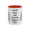 11oz Funny Lhasa Apso Mug, Red, front view
