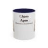 11oz Lhasa Apso Latin Mug, Navy, front view