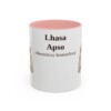 11oz Lhasa Apso Latin Mug, Pink, front view