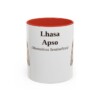 11oz Lhasa Apso Latin Mug, Red, front view