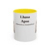 11oz Lhasa Apso Latin Mug, Yellow, front view