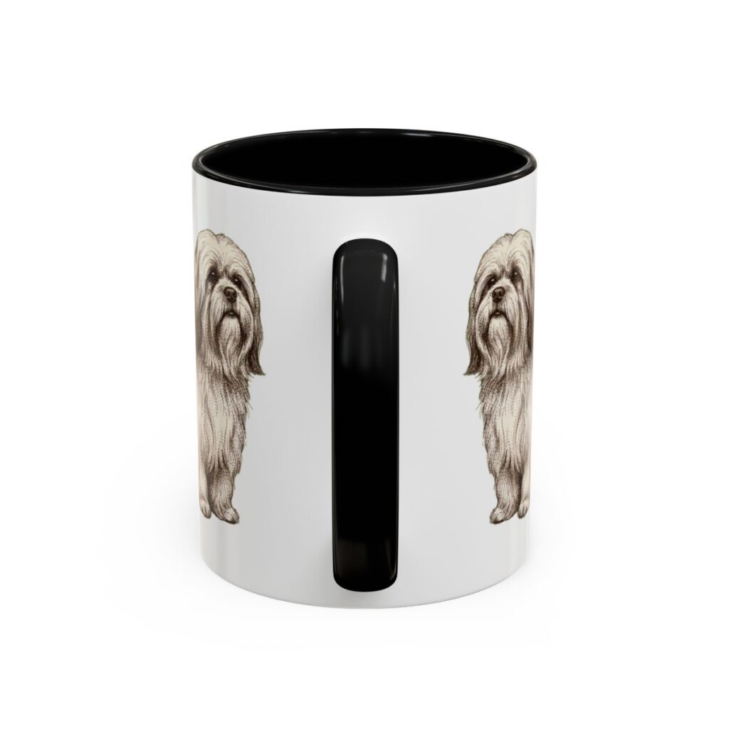 11oz-lhasa-apso-mug-mom-black-back 11oz Lhasa Apso Dog Mom Mug, Black, back view