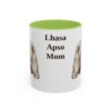 11oz-lhasa-apso-mug-mom-light-green 11oz Lhasa Apso Dog Mom Mug, Light Green, front view