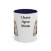 11oz-lhasa-apso-mug-mom-navy 11oz Lhasa Apso Dog Mom Mug, Navy, front view