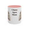 11oz-lhasa-apso-mug-mom-pink 11oz Lhasa Apso Dog Mom Mug, Pink, front view