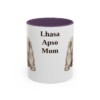 11oz-lhasa-apso-mug-mom-purple 11oz Lhasa Apso Dog Mom Mug, Purple, front view