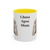 11oz-lhasa-apso-mug-mom-yellow 11oz Lhasa Apso Dog Mom Mug, Yellow, front view