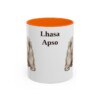 11oz Lhasa Apso Mug, Orange, front view
