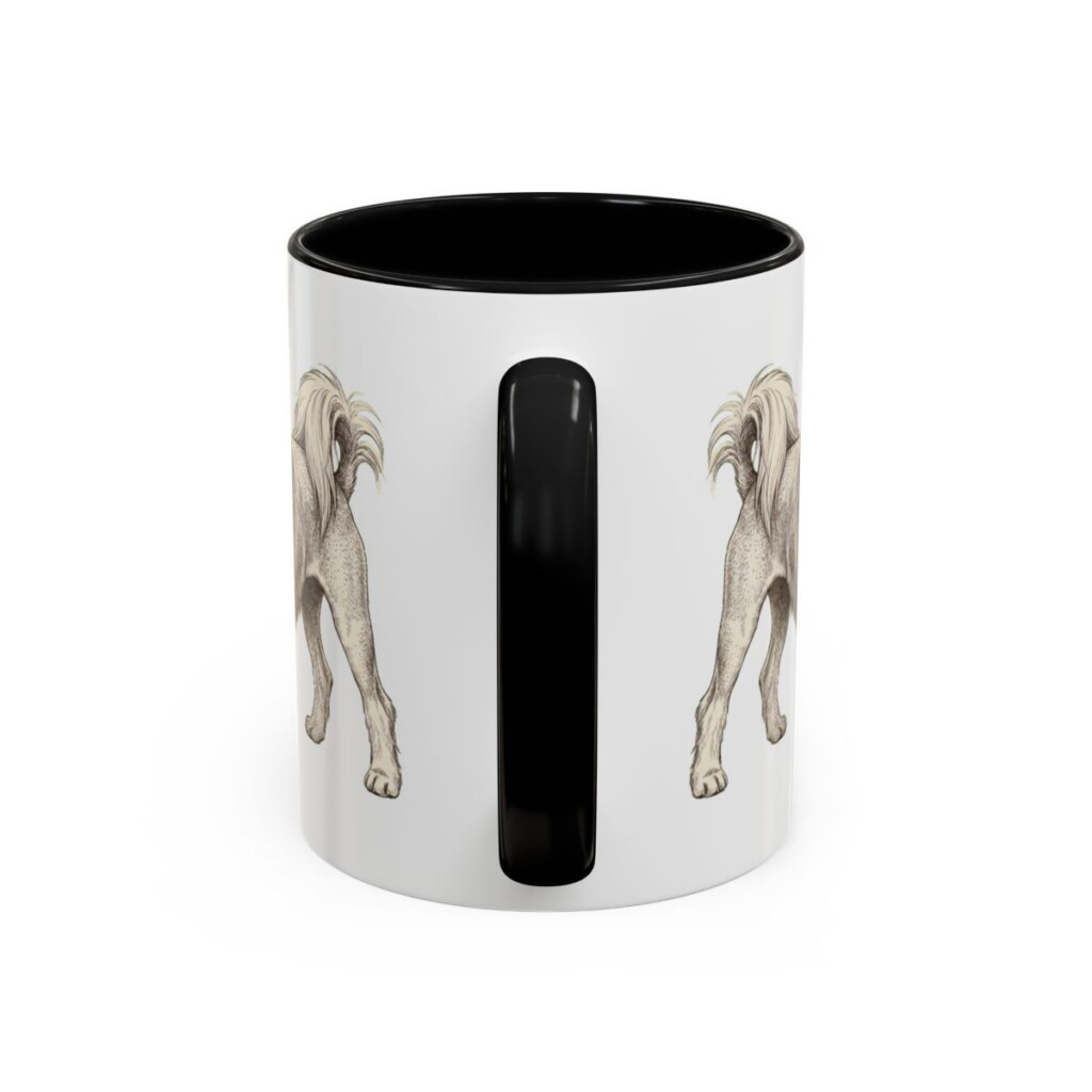 11oz Lowchen Mug, Black, back view