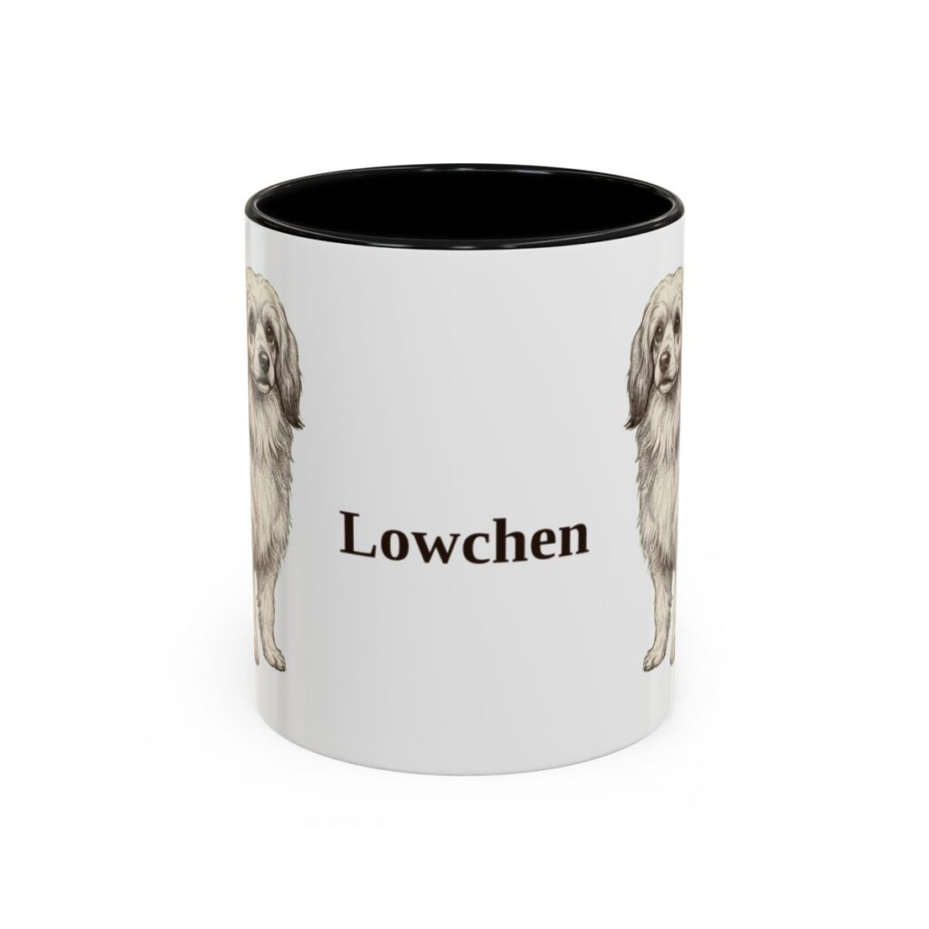 11oz Lowchen Mug, Black, front view