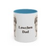 11oz Lowchen Dog Dad Mug, Light Blue, front view