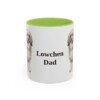 11oz Lowchen Dog Dad Mug, Light Green, front view
