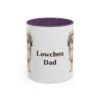 11oz Lowchen Dog Dad Mug, Purple, front view