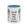11oz Funny Lowchen Mug, Light Blue, front view