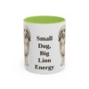11oz Funny Lowchen Mug, Light Green, front view