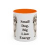 11oz Funny Lowchen Mug, Orange, front view