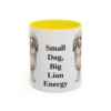 11oz Funny Lowchen Mug, Yellow, front view