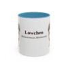 11oz Lowchen Latin Mug, Light Blue, front view