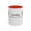 11oz Lowchen Latin Mug, Red, front view