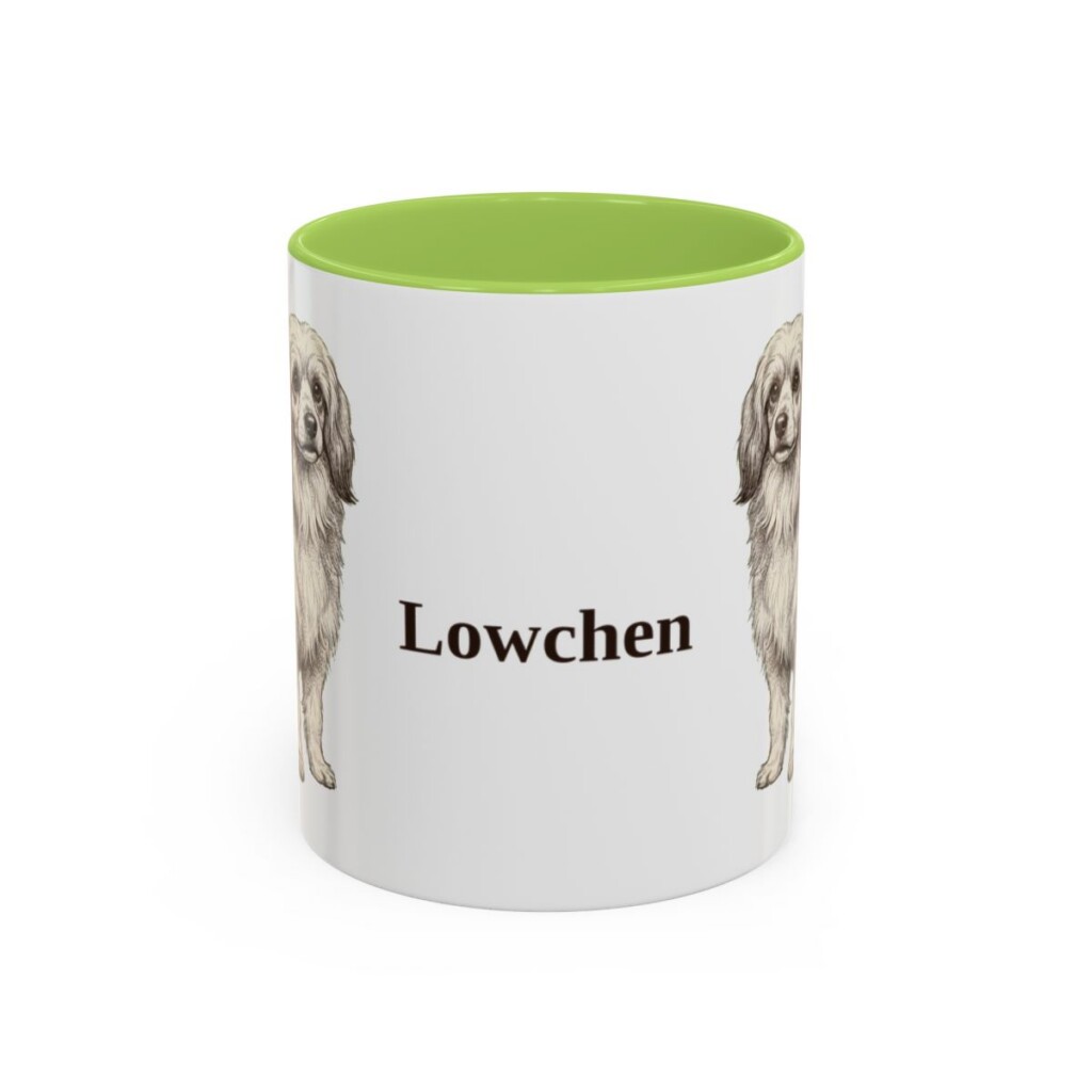 11oz Lowchen Mug, Light Green, front view