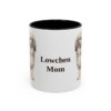 11oz Lowchen Dog Mom Mug, Black, front view