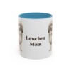 11oz Lowchen Dog Mom Mug, Light Blue, front view