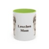 11oz Lowchen Dog Mom Mug, Light Green, front view