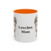 11oz Lowchen Dog Mom Mug, Orange, front view
