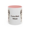 11oz Lowchen Dog Mom Mug, Pink, front view