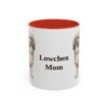 11oz Lowchen Dog Mom Mug, Red, front view
