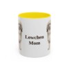 11oz Lowchen Dog Mom Mug, Yellow, front view