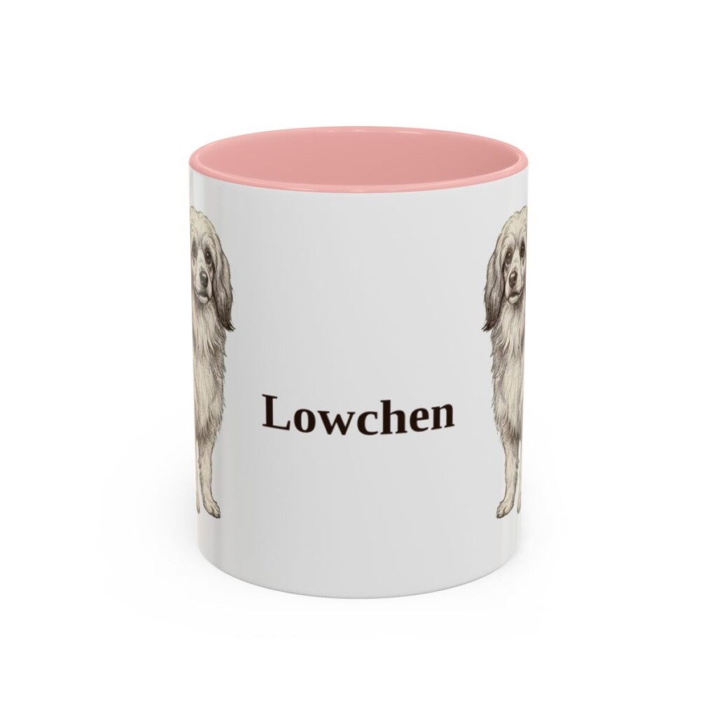 11oz Lowchen Mug, Pink, front view