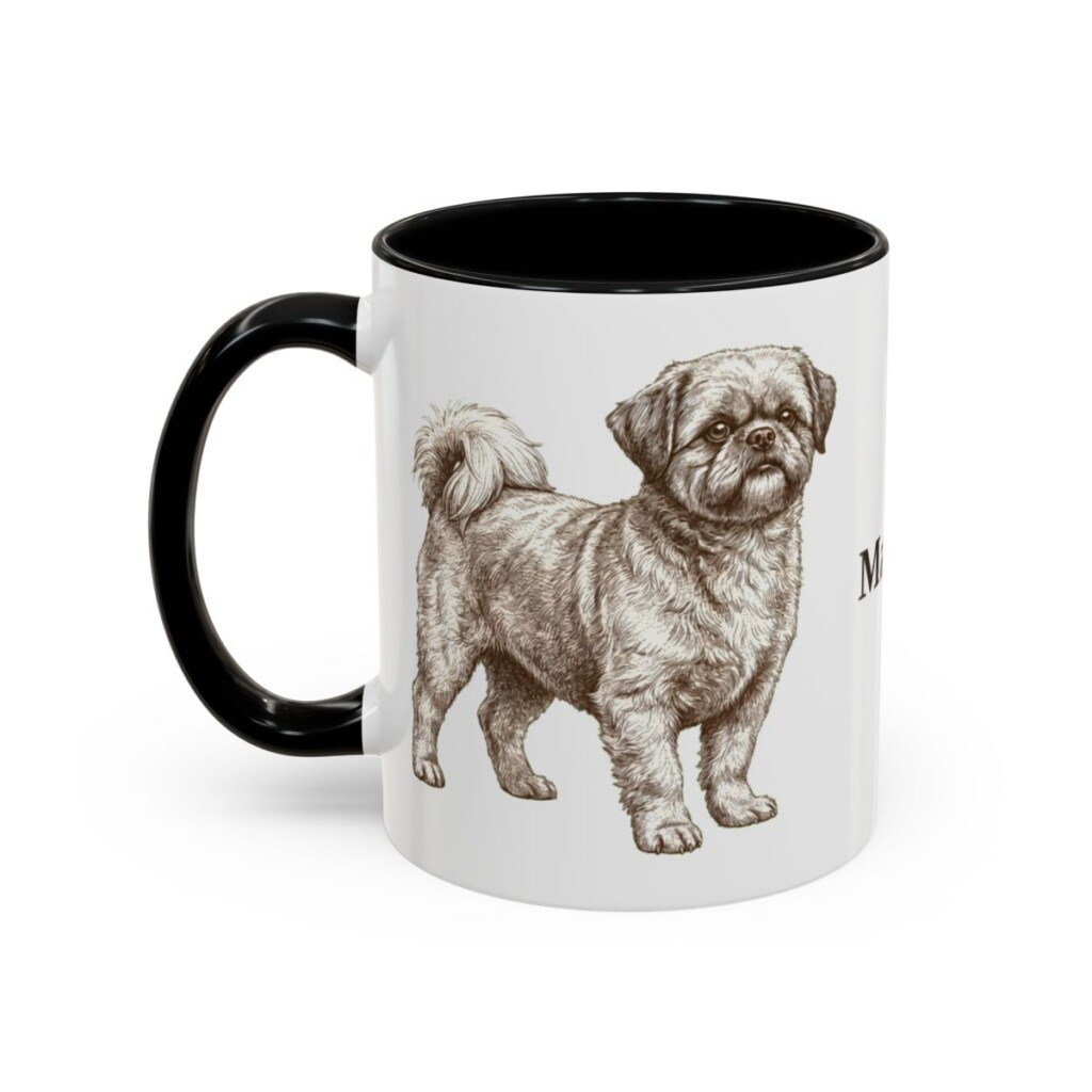 11oz Mal-Shi Mug, Black, left side view