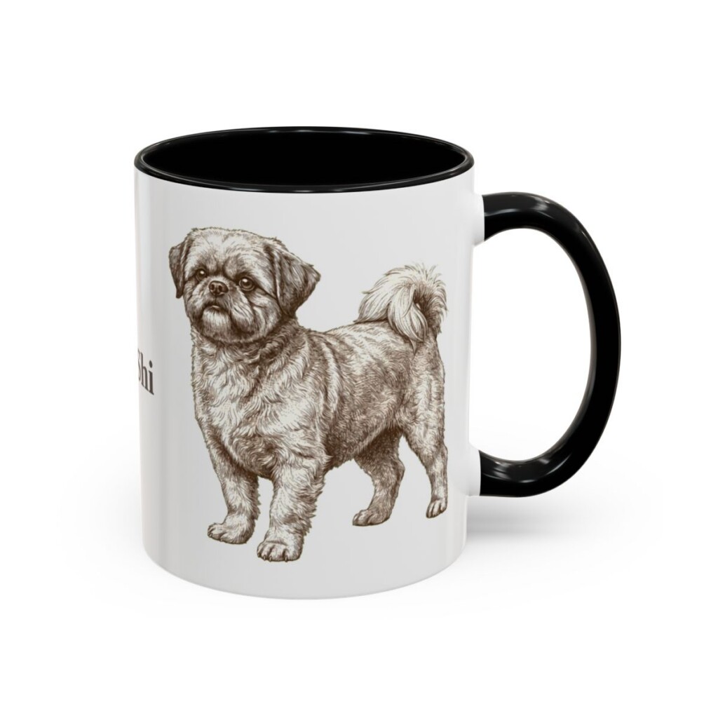 11oz Mal-Shi Mug, Black, right side view